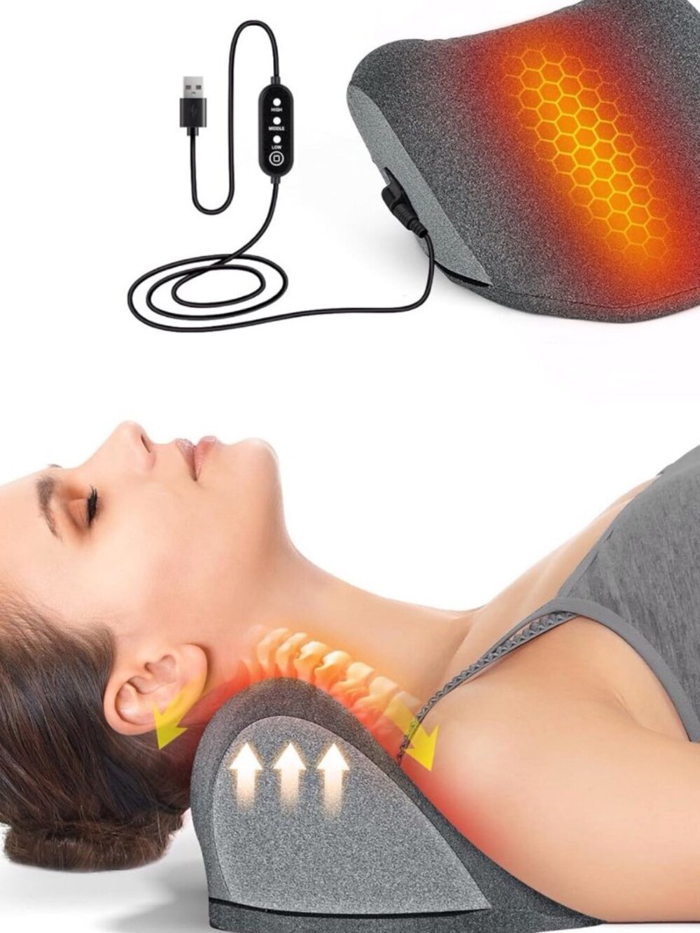 Betovio Heated Neck Shoulderβ Relaxer Unisex OS Gray Excellent Spine Alignment